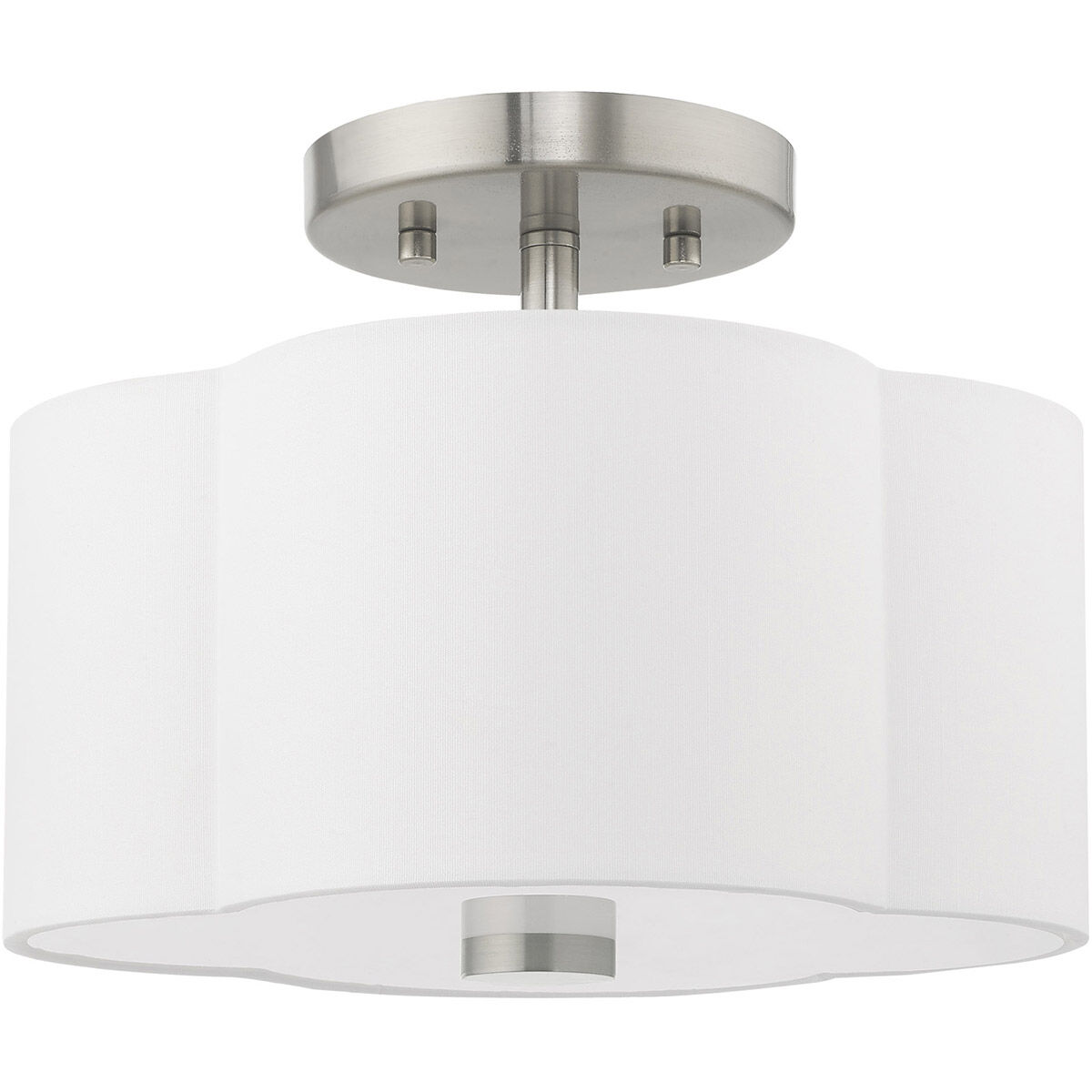 Chelsea 2 Light 11 inch Brushed Nickel Semi-Flush Mount Ceiling Light