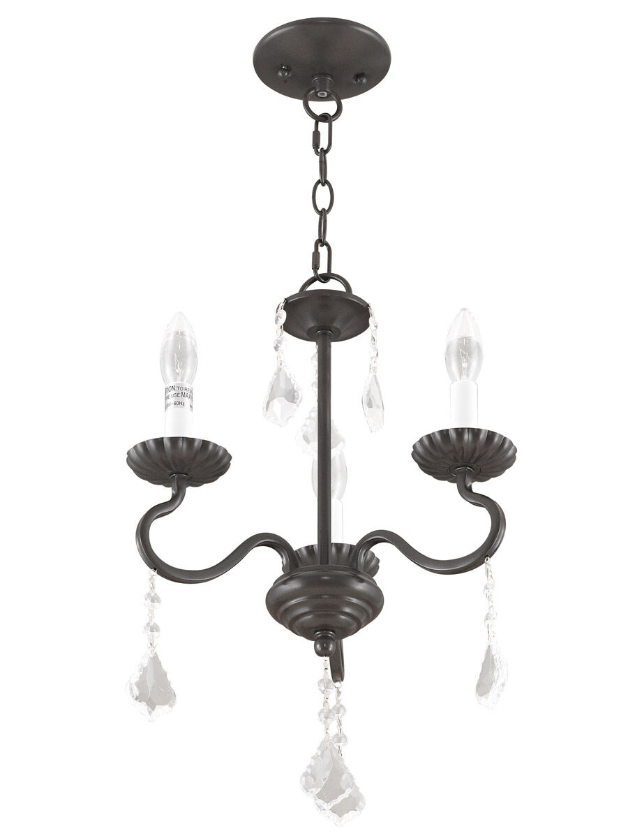 Callisto 3 Light 14 inch English Bronze Mini Chandelier Ceiling Light