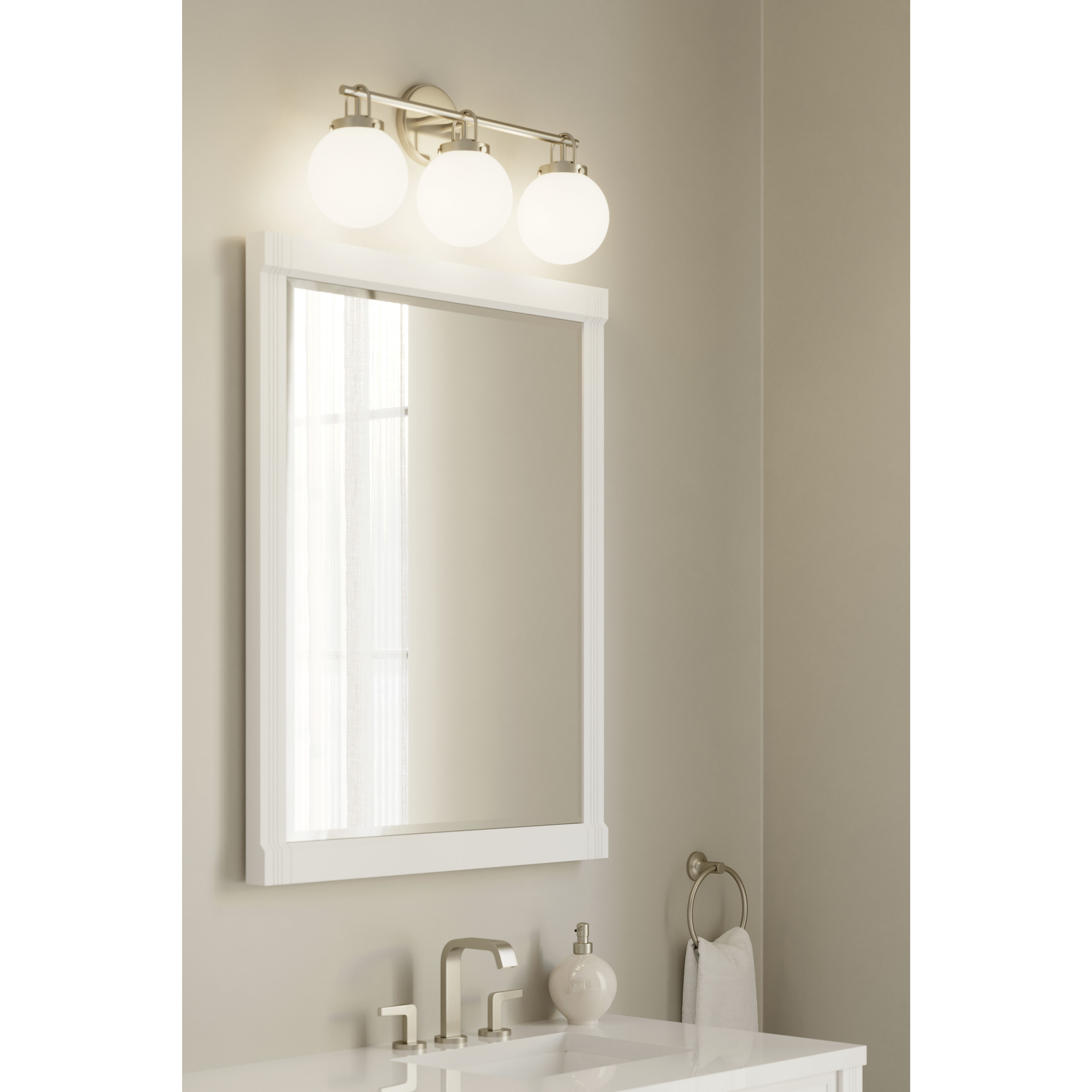 Ortesa 3 Light 24 inch Brushed Nickel Vanity Wall Light