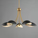 Maris 5 Light 26.5 inch Black and Natural Aged Brass Single-Tier Chandelier Ceiling Light