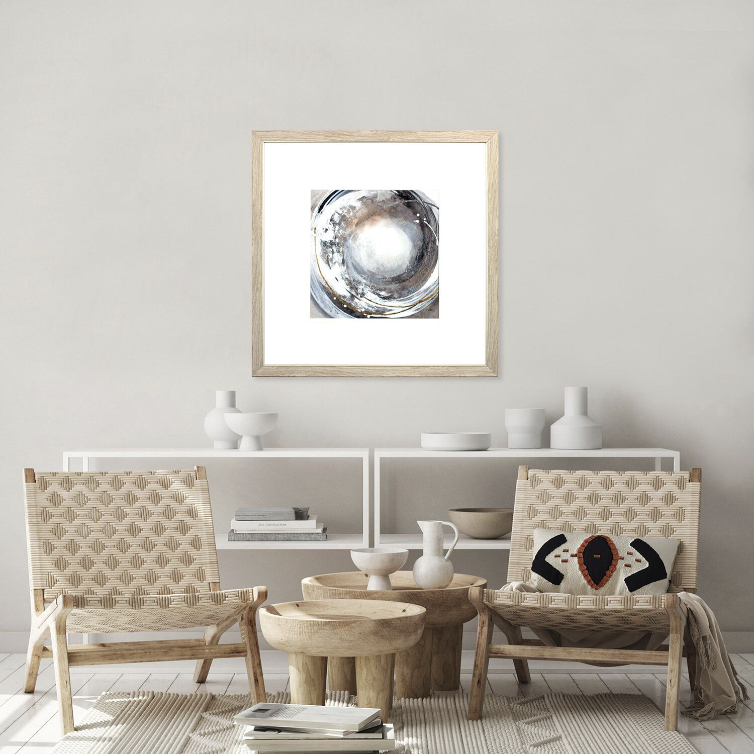 Swell Neutral and Metallic and Gray and Brown Framed Art, Propac