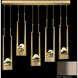 Strata 10 Light 50 inch Bronze Pendant Ceiling Light