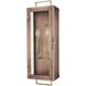 Spencer 2 Light 24 inch Antique Copper with Brass Accents Exterior Wall Mount