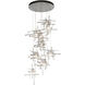 Tura 9 Light 29.6 inch Sterling Pendant Ceiling Light, Round