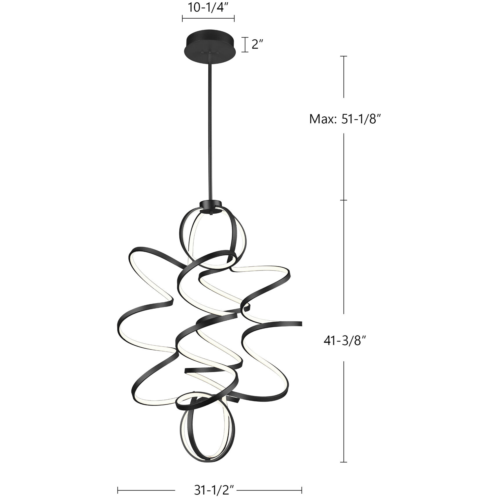 Synergy LED 31.5 inch Antique Silver Chandelier Ceiling Light