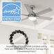 Georgetown 52 inch Brushed Nickel with Light Gray Oak Blades Ceiling Fan