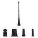 Outdoor Cast Aluminum Posts 74 inch Textured Black Outdoor Lamp Post