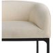 Osbourne 39 inch Oxford White and Blackened Iron Bar Stool