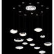 Galaxy LED 50 inch Silver Chandelier Ceiling Light