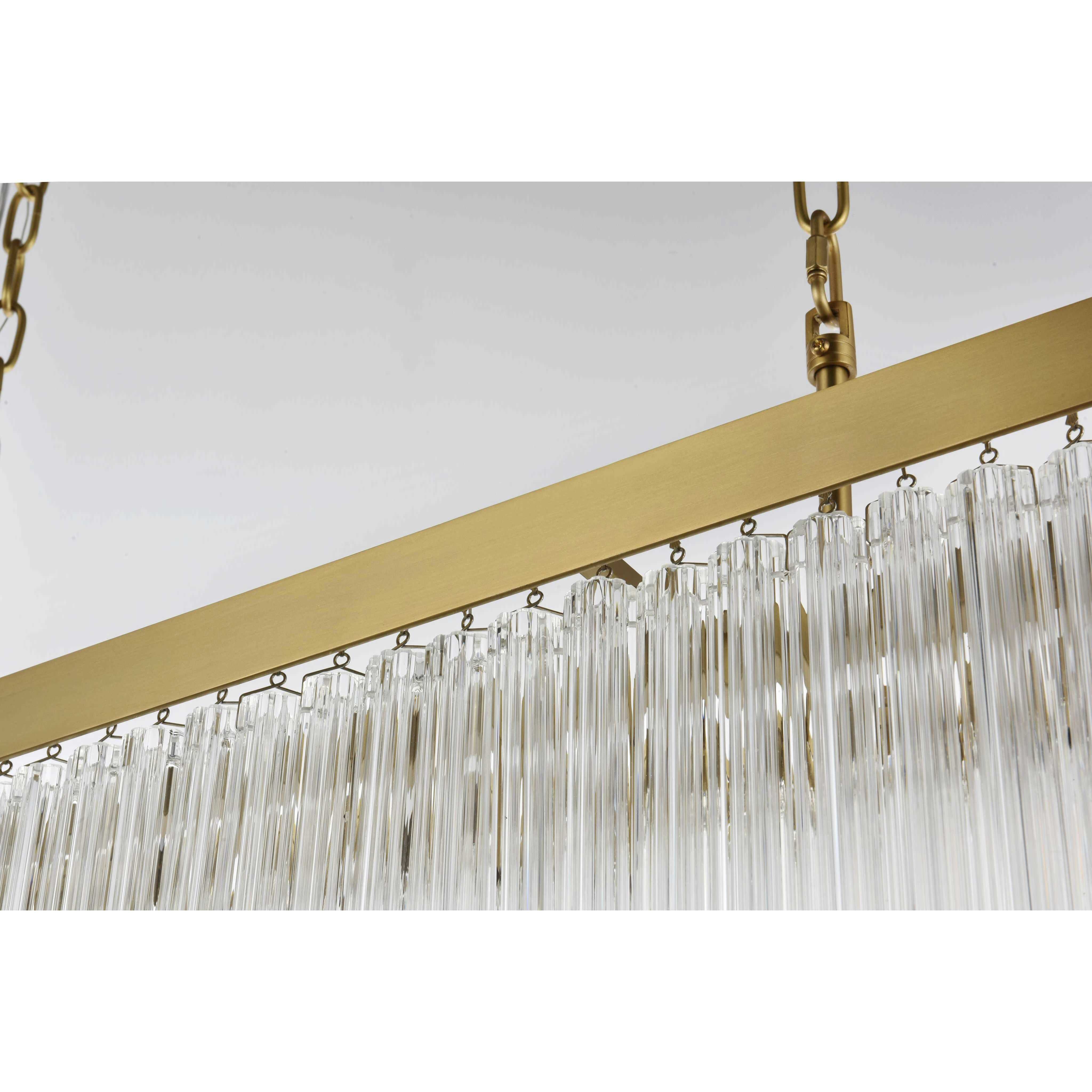 Harlow 6 Light 8 inch Satin Gold Chandelier Ceiling Light