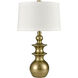 Depiction 32 inch 150 watt Antique Gold Table Lamp Portable Light