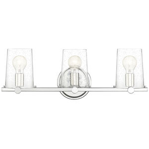 Matteson 3 Light 24.75 inch Chrome Bath Bar Wall Light