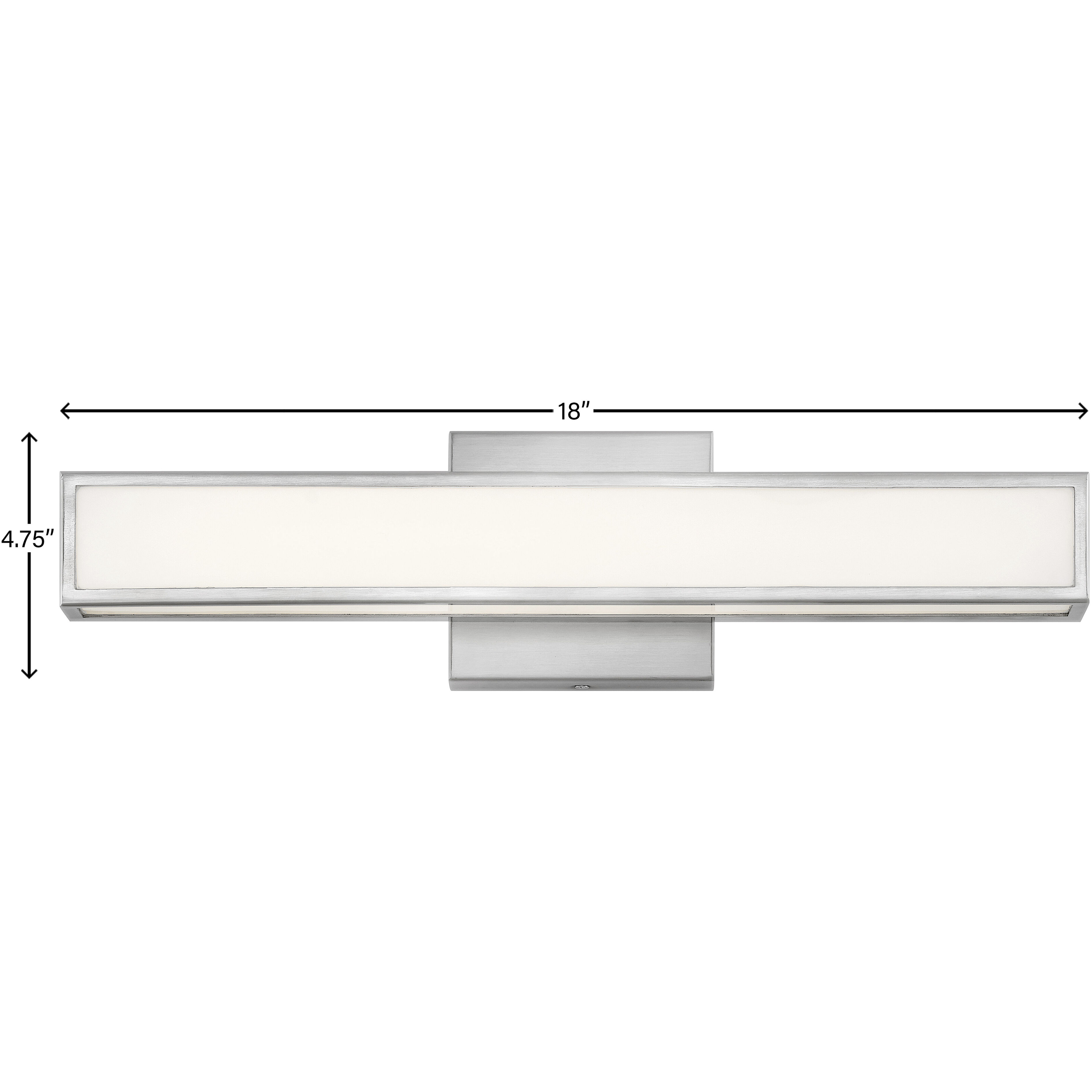 Alto LED 18 inch Brushed Nickel Vanity Light Wall Light, Vertical
