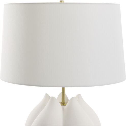 In Bloom 25.5 inch 150.00 watt Chalk White and Antiqued Brass Table Lamp Portable Light
