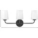 Kline LED 23.75 inch Black Bath Light Wall Light