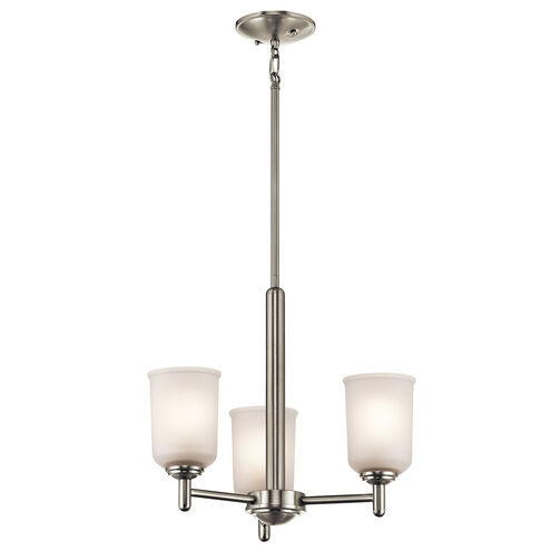 Shailene 3 Light 18 inch Brushed Nickel Mini Chandelier Ceiling Light