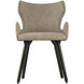 Upholstered Taupe Dining Chairs in Beige, Set of 2