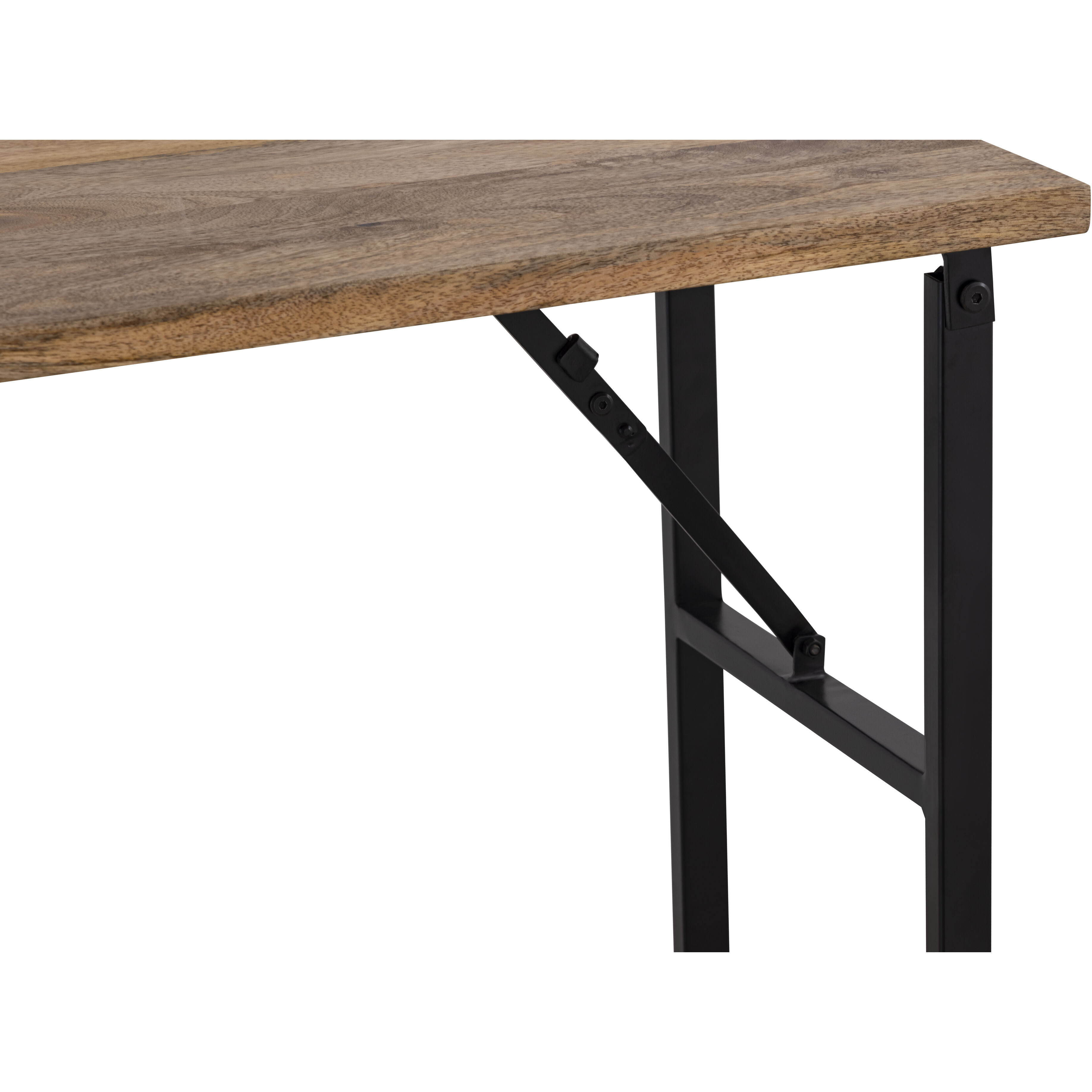 Deven 60 X 15.5 inch Natural Wood and Black Console Table
