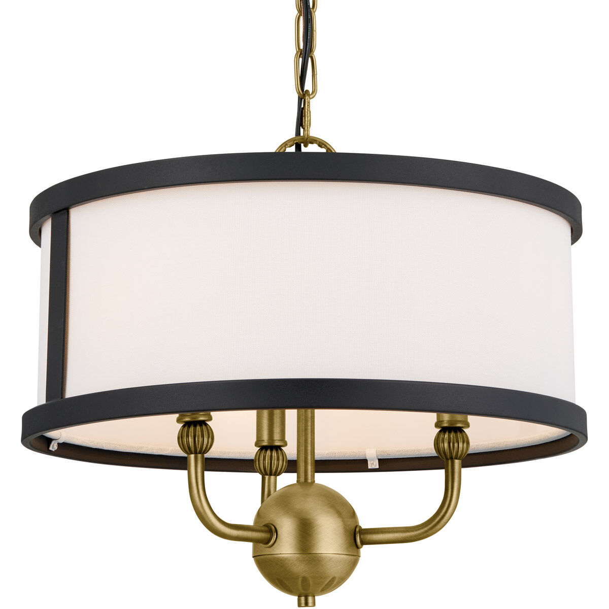 Homestead Heddle 3 Light 16 inch Natural Brass Chandelier Ceiling Light, Heddle