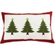 Evergreen 26 X 0.1 inch Red with Green and White Pillow, Cover Only