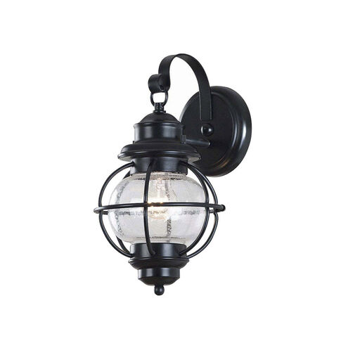 Hatteras 1 Light 10 inch Black Outdoor Wall Lantern, Small