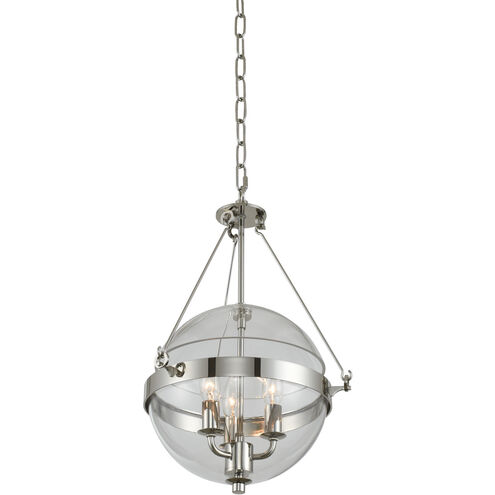 Covington 3 Light 14 inch Polished Nickel Pendant Ceiling Light