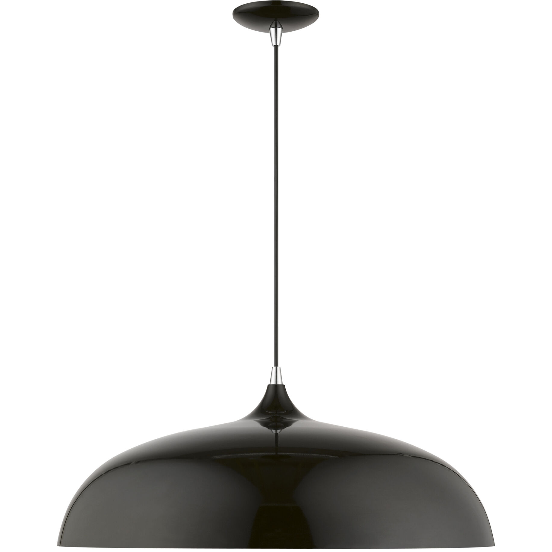 Amador 3 Light 24 inch Shiny Black with Polished Chrome Accents Pendant Ceiling Light, Large