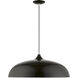 Amador 3 Light 24 inch Shiny Black with Polished Chrome Accents Pendant Ceiling Light, Large