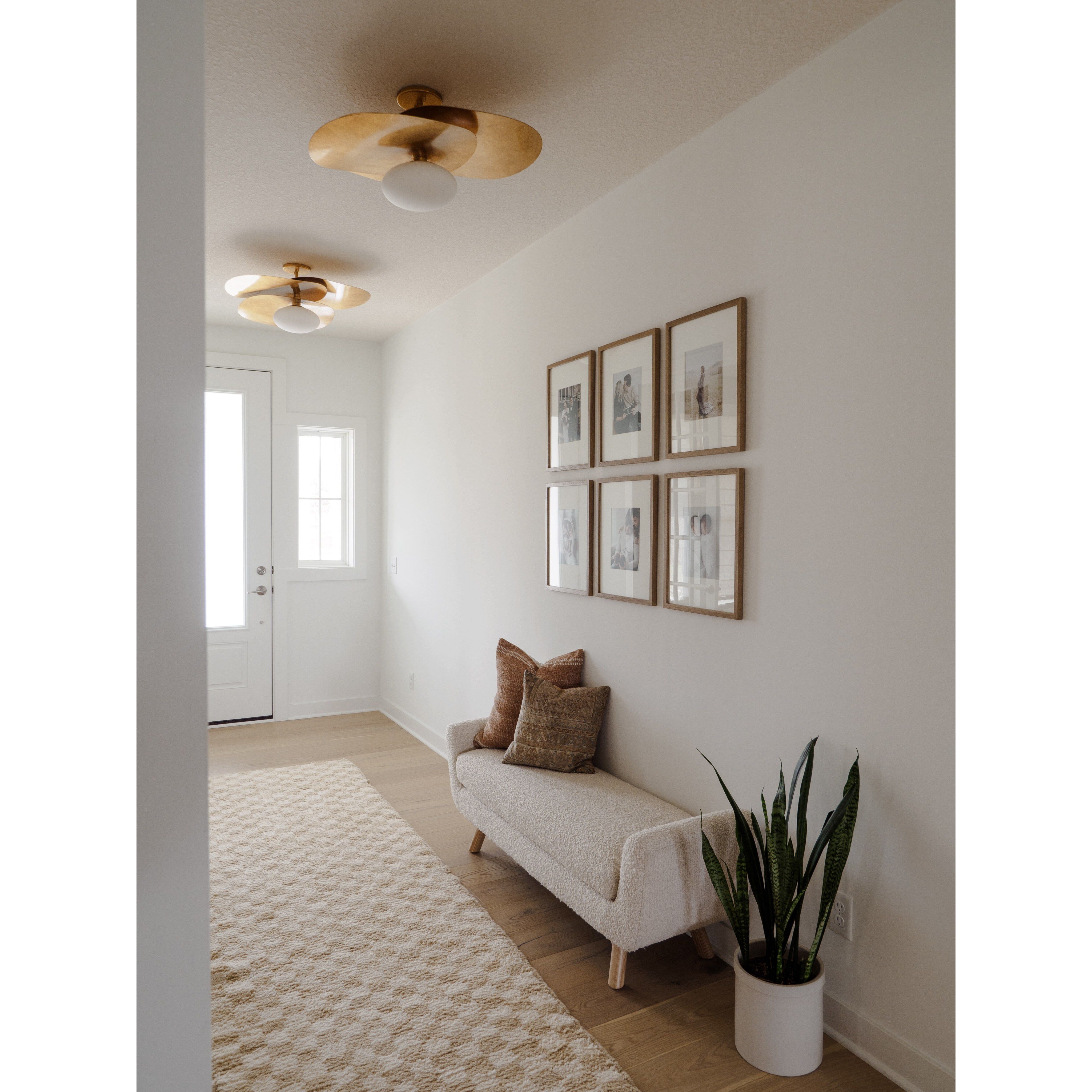 Allida 1 Light 30 inch Vintage Gold Leaf Pendant Ceiling Light