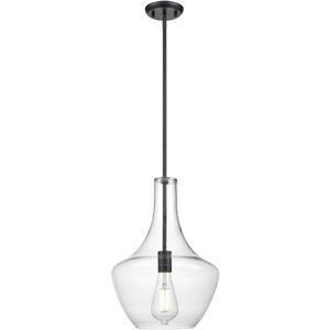 St. Julian 1 Light 12 inch Graphite Pendant Ceiling Light in Clear Glass
