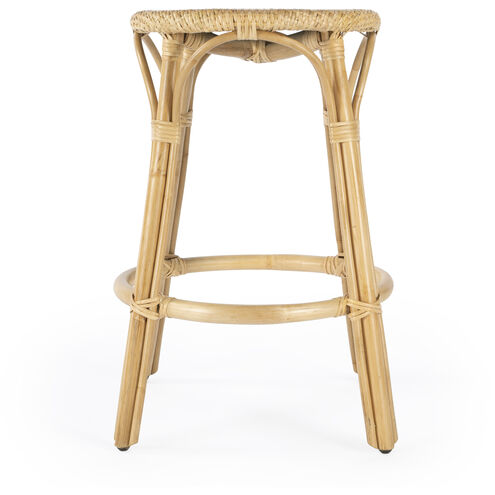 Tobias Rattan Round 24" Counter Stool in Natural