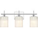 Modern 3 Light 22 inch Chrome Bathroom Vanity Light Wall Light