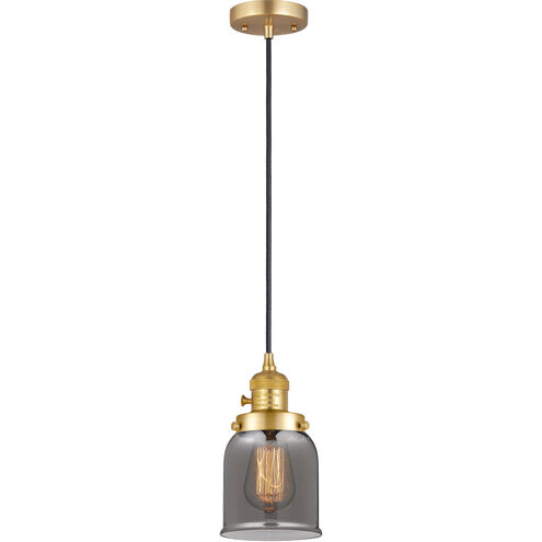 Franklin Restoration Bell LED 5 inch Satin Gold Mini Pendant Ceiling Light