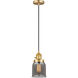 Franklin Restoration Bell LED 5 inch Satin Gold Mini Pendant Ceiling Light