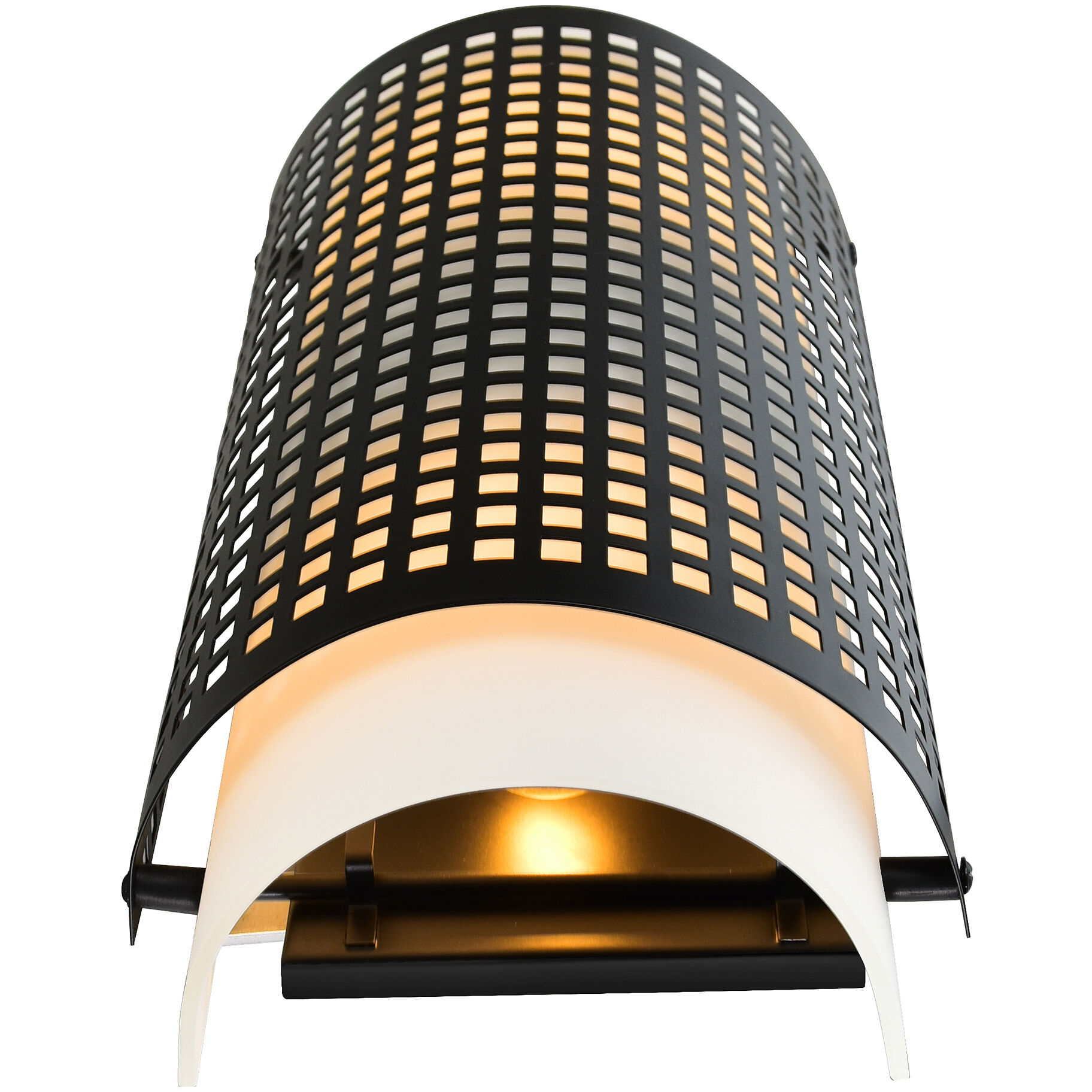 Checkered 2 Light 6 inch Black Wall Light