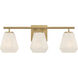 Siena 3 Light 22.75 inch Legacy Brass Vanity Wall Light