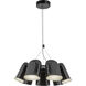 Bell LED 19.38 inch Glossy Black Chandelier Ceiling Light