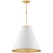 Pierrepont 1 Light 22 inch Painted Gesso White Pendant Ceiling Light, Large
