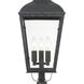 Dumont 3 Light 23 inch Graphite Outdoor Post