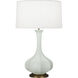 Pike 31.88 inch 150.00 watt Matte Celadon Table Lamp Portable Light in Aged Brass