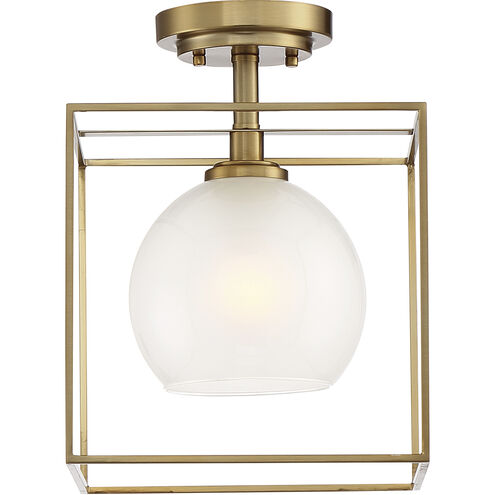 Cowen 1 Light 10 inch Brushed Gold Semi-Flush Ceiling Light