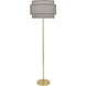 Decker 62.63 inch 150 watt Modern Brass Floor Lamp Portable Light in Smoke Gray