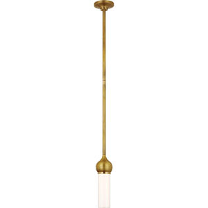 Thomas O'Brien Jeffery LED 3.75 inch Hand-Rubbed Antique Brass Mini Pendant Ceiling Light