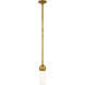 Thomas O'Brien Jeffery LED 3.75 inch Hand-Rubbed Antique Brass Mini Pendant Ceiling Light