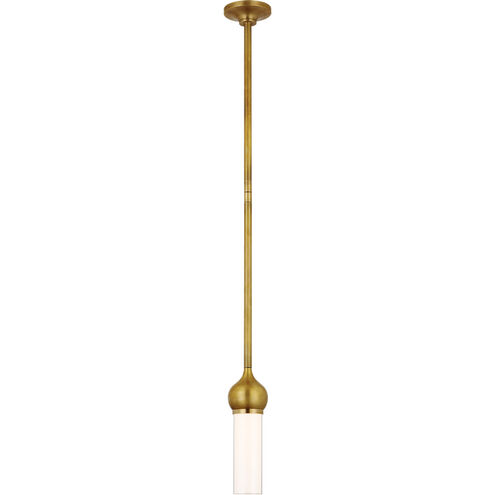 Thomas O'Brien Jeffery LED 3.75 inch Hand-Rubbed Antique Brass Mini Pendant Ceiling Light