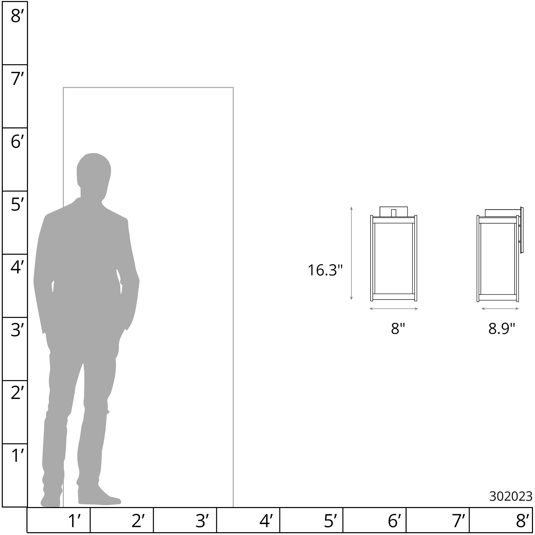 Cela 1 Light 16.3 inch Coastal Black Outdoor Sconce in Clear, Large