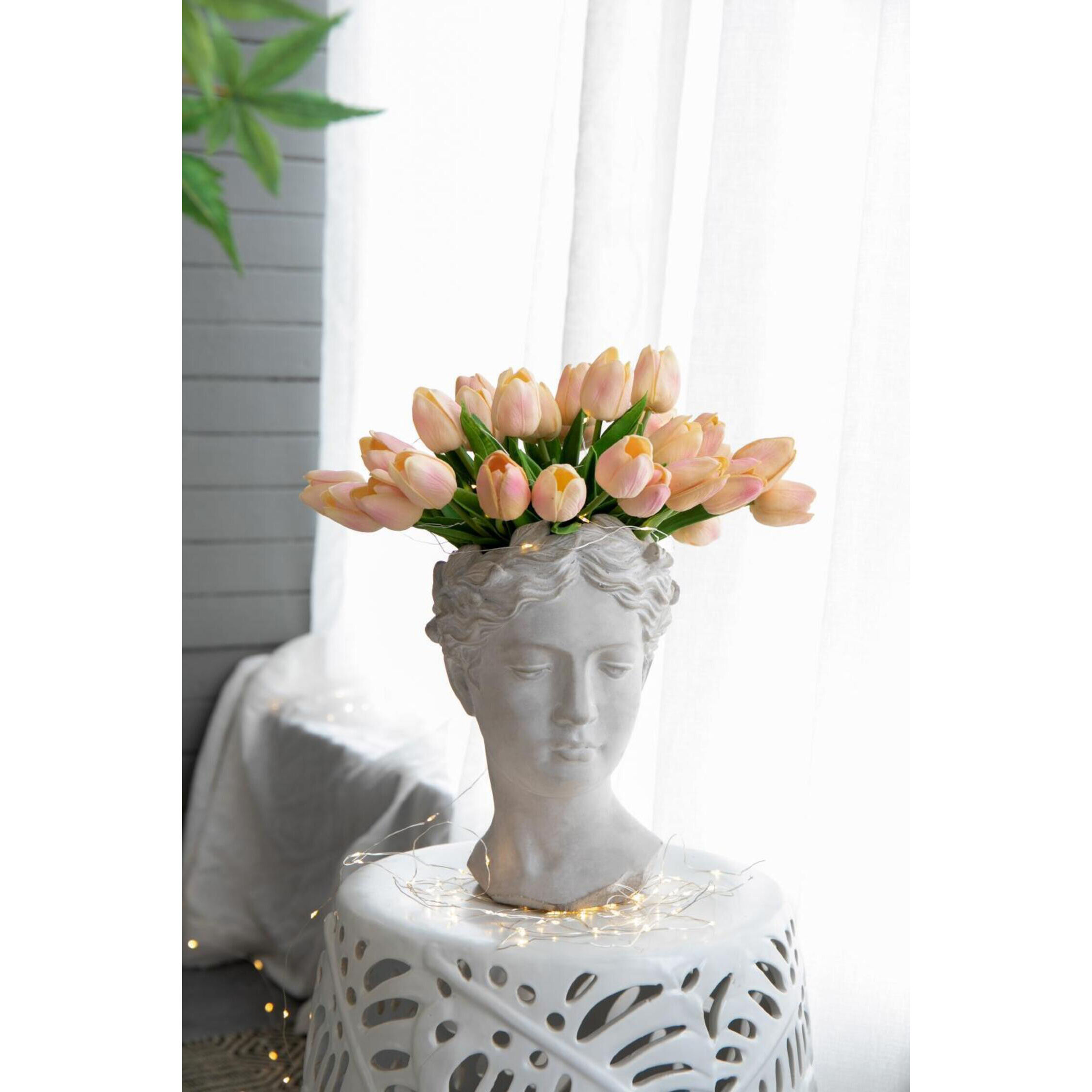 Visage White Wash Outdoor Vase