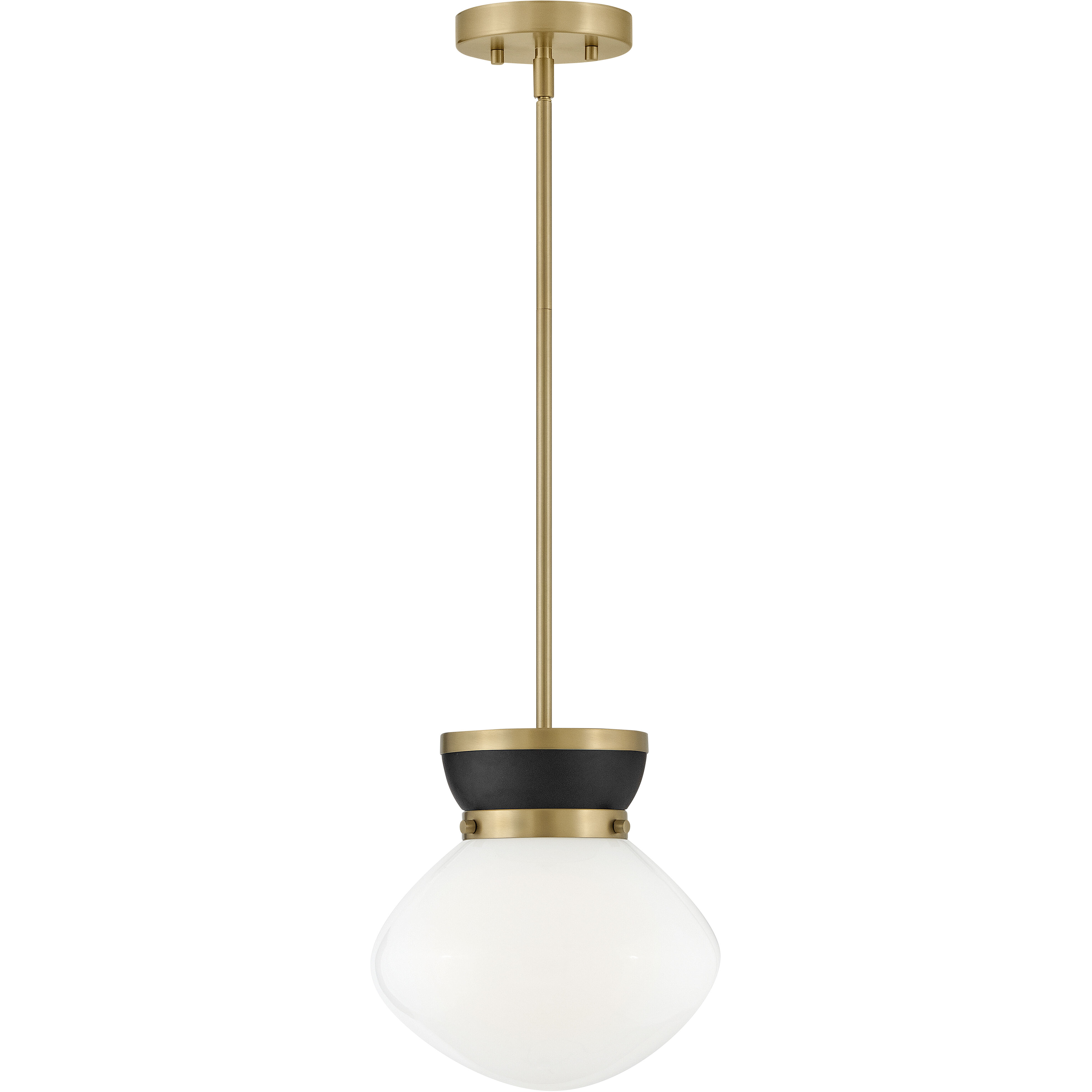 Lucy 1 Light 10 inch Black with Lacquered Brass Pendant Ceiling Light