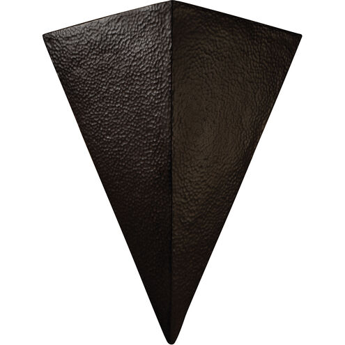 Ambiance Triangle LED 25 inch Terra Cotta Outdoor Wall Sconce in 1000 Lm LED, Really Big