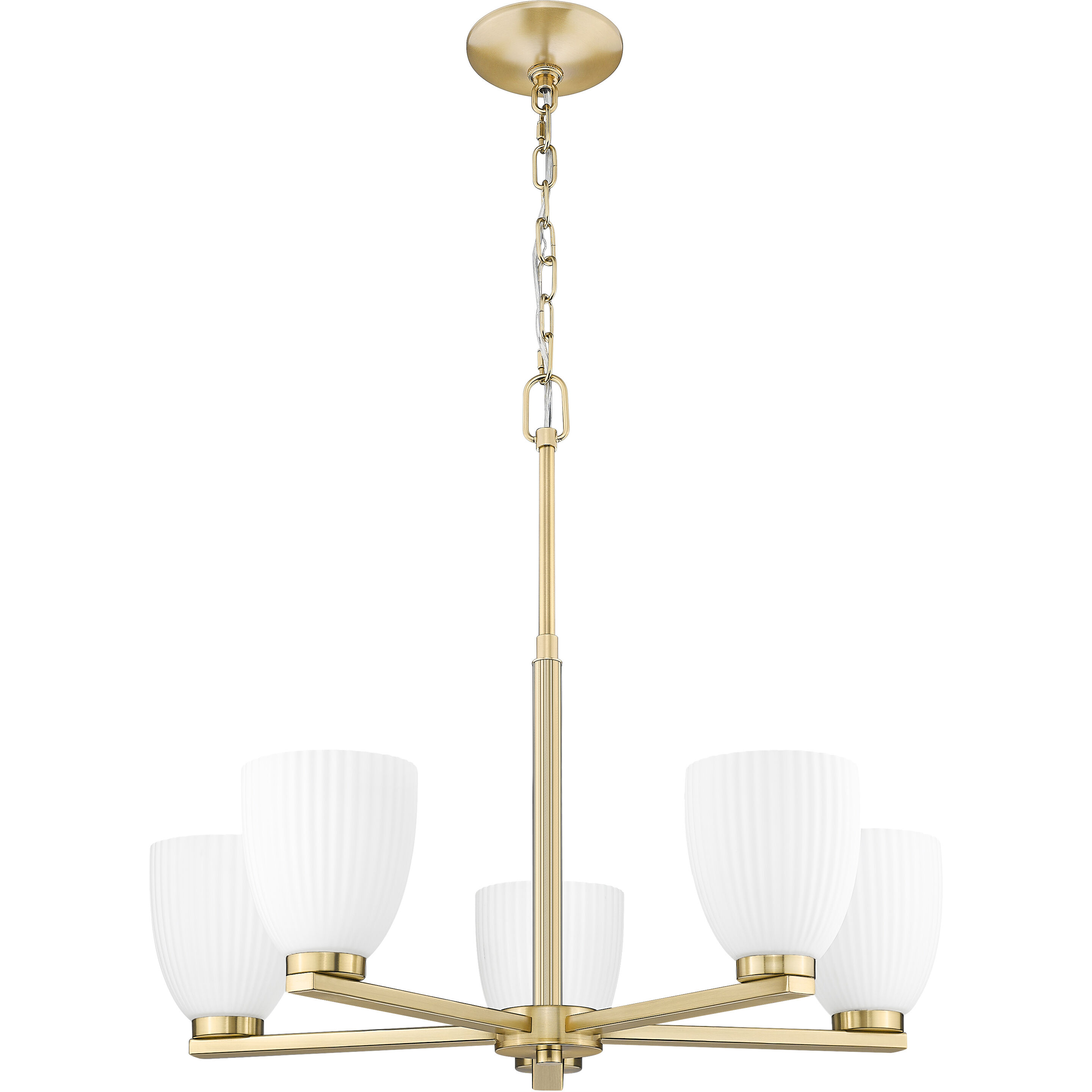 Naya 5 Light 25.25 inch Modern Gold Chandelier Ceiling Light